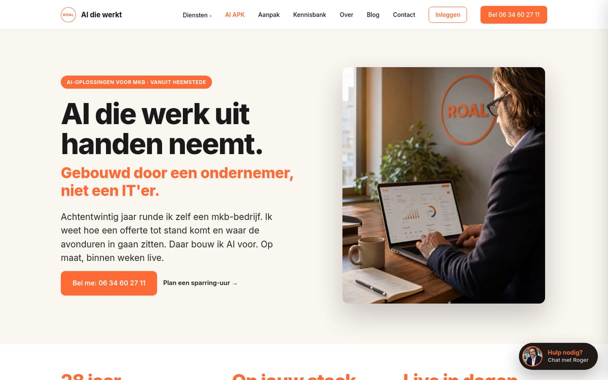 Homepage van roal.nl