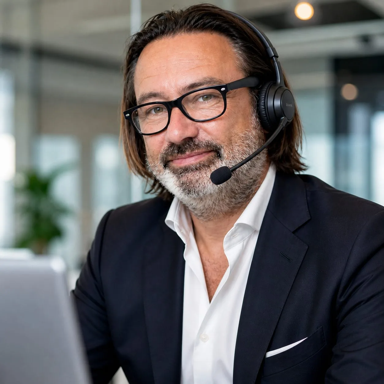 Roger Pieke in gesprek aan zijn bureau